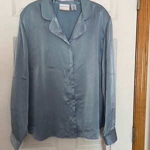 New Dusty Blue/ Blue Gray Blouse